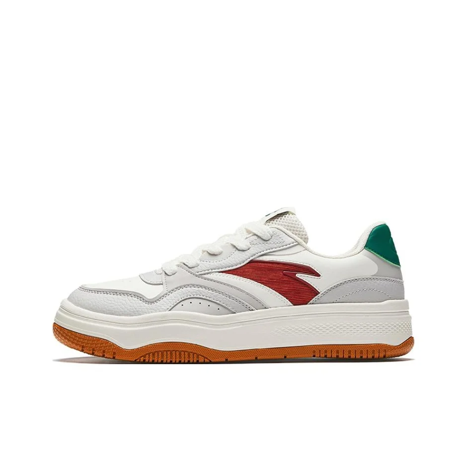 Chaussures de skateboard ANTA Street Stubborn 2 pour hommes, coupe basse, blanc ivoire/gris cumulus/rouge rouillé