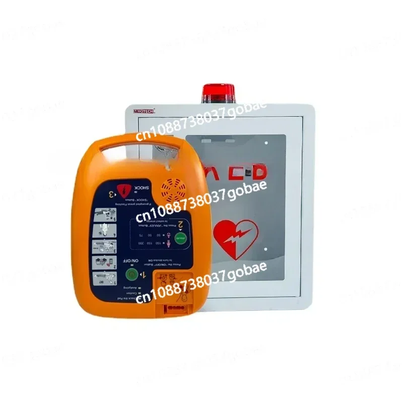 Wall Mounted AED External Box Defibrillator Storage Box Sound and Light Alarm Box