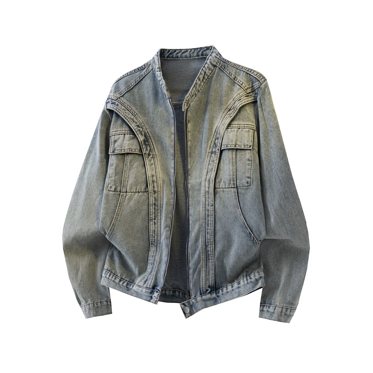 

Spring Autumn Men's Short Denim Jacket High Quality Streetwear Jean Outwear Male Solid Fashion Denim Coat Loose Casual Jackets