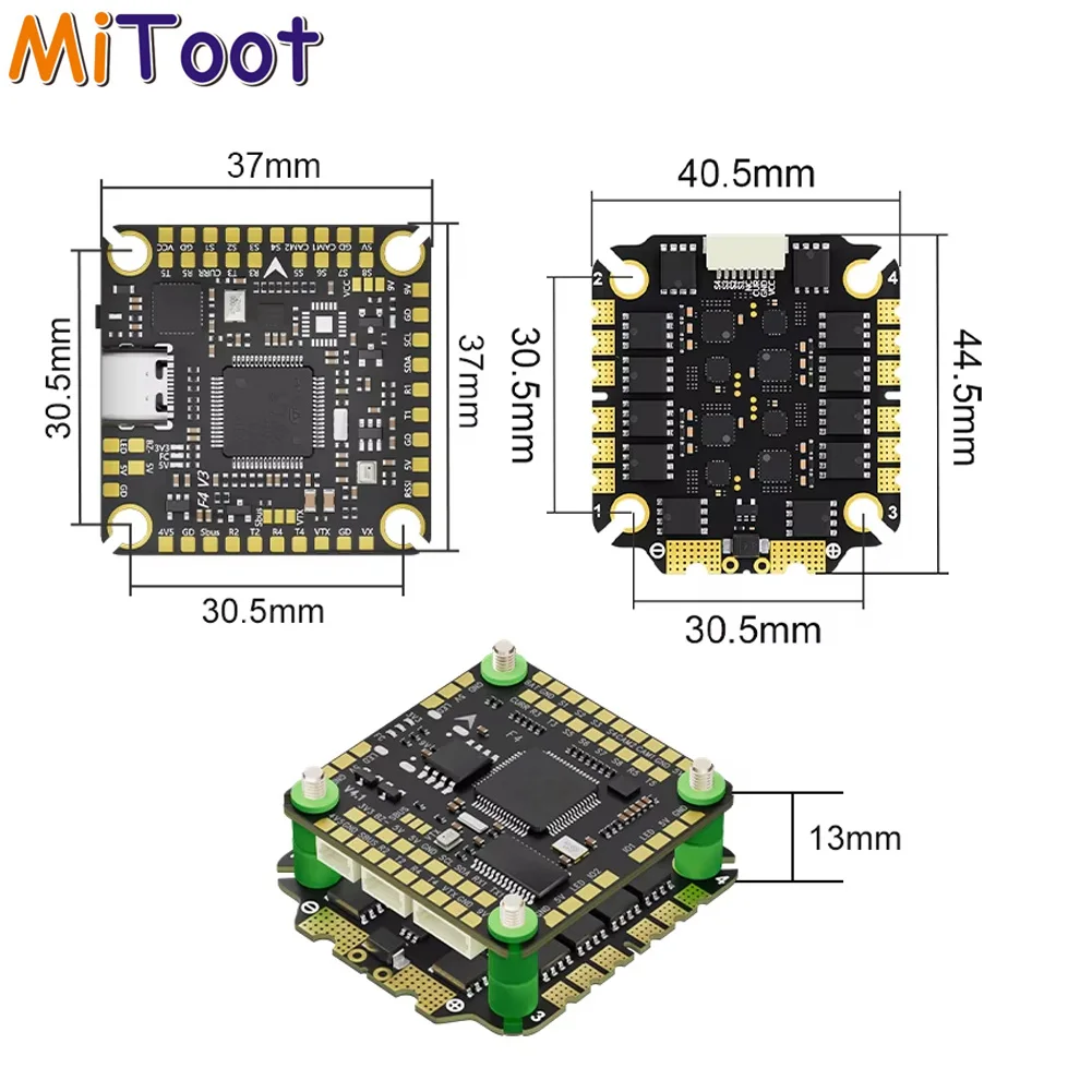 Aocoda-RC F465S V4 Stack F405 V4 FC 65A 4in1 ESC 30×30mm ICM42688P FPV Drone
