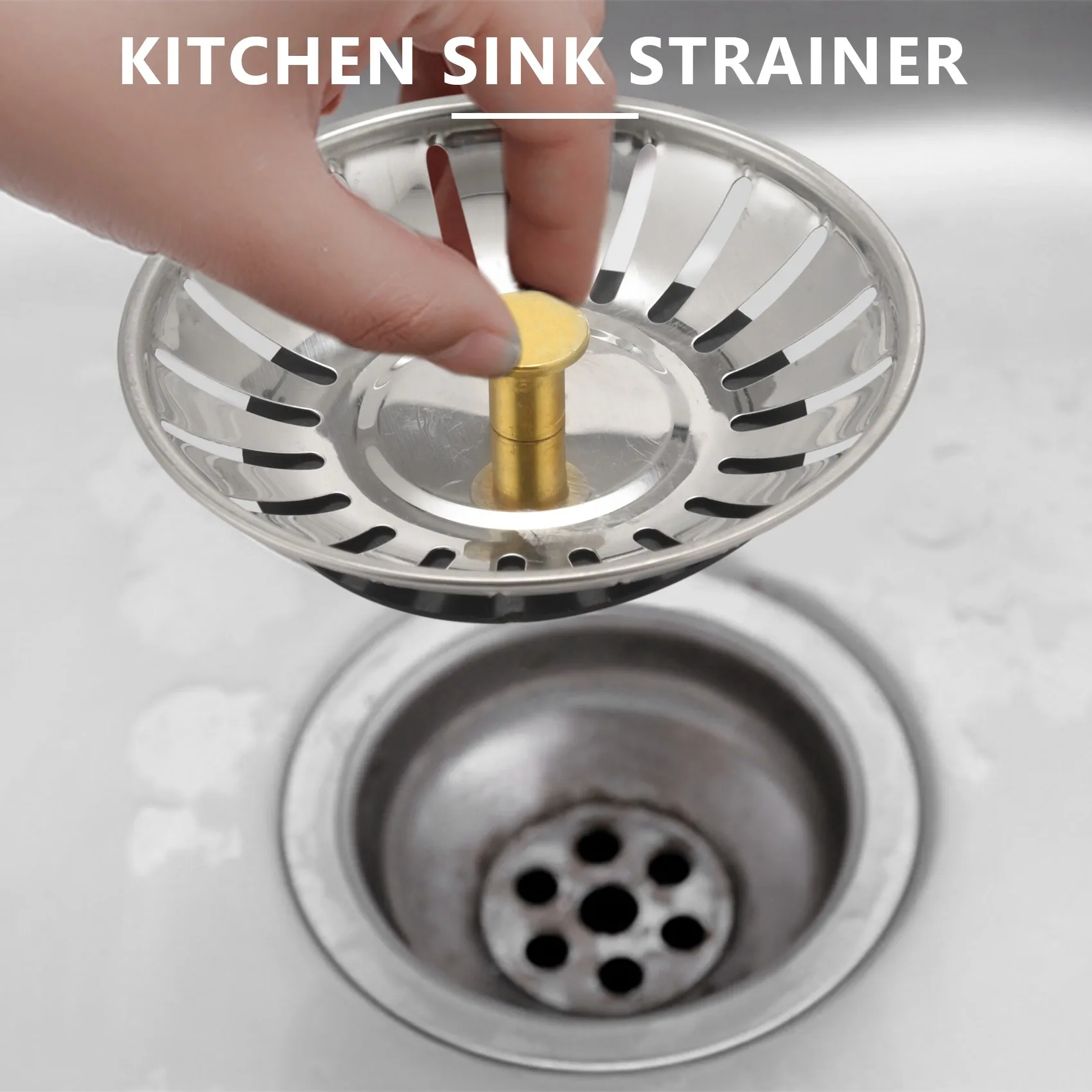 AT77 Kitchen Sink Strainer Drainer Draining Waste Plug