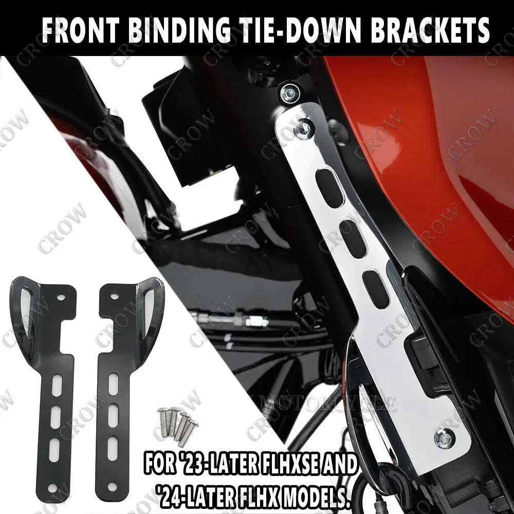 New Motorcycle Accessories Front Binding Tie-Down Brackets For Harley FLTRXSE 2023 SLHT Steet Glide 2024