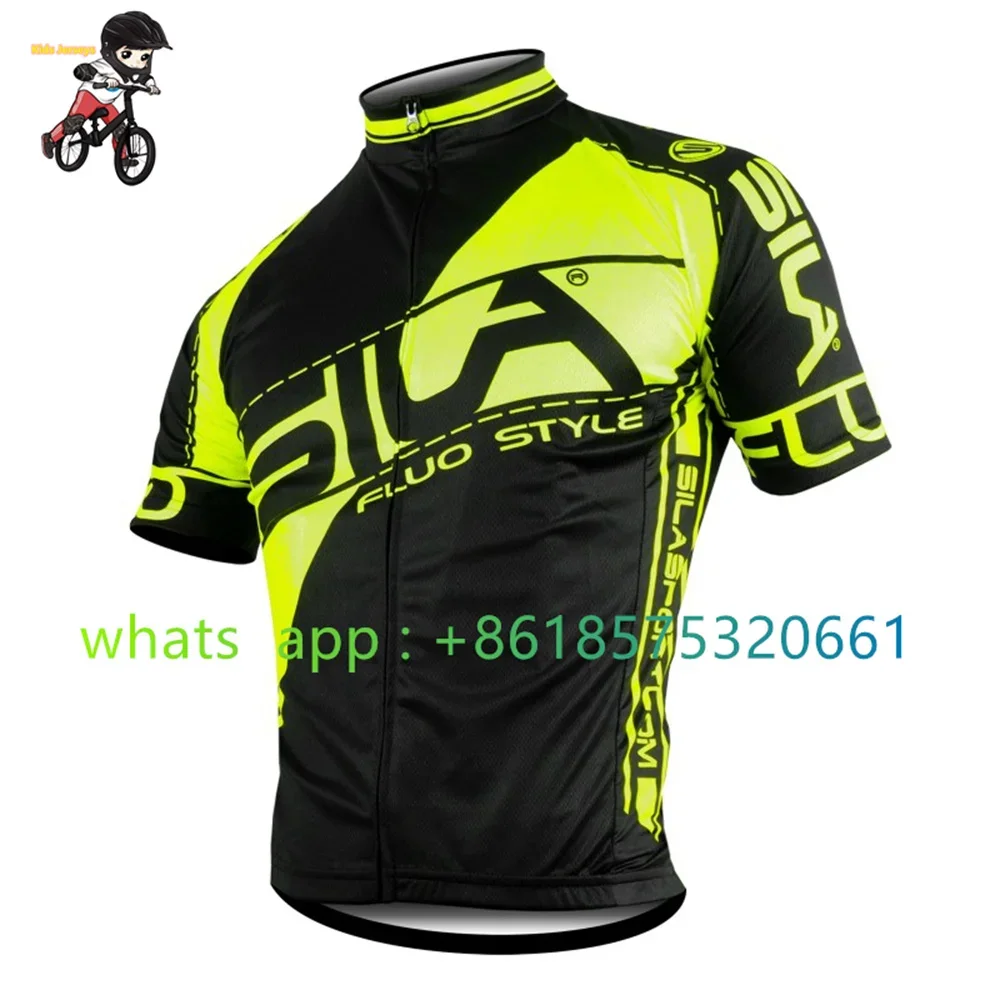 

Sila 2023 New Children's Short Sleeve Cycling Jersey Breathable Quick Dry Bike Mtb Sports Shirt Boys MTB Bike Top Bicycle Wear