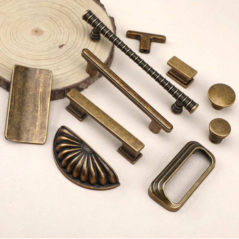 Antique Cabinet Pulls Kitchen Storage Drawer Knobs Vintage Retro Dresser Handles Wardrobe Closet Door Pulls Furniture Handles