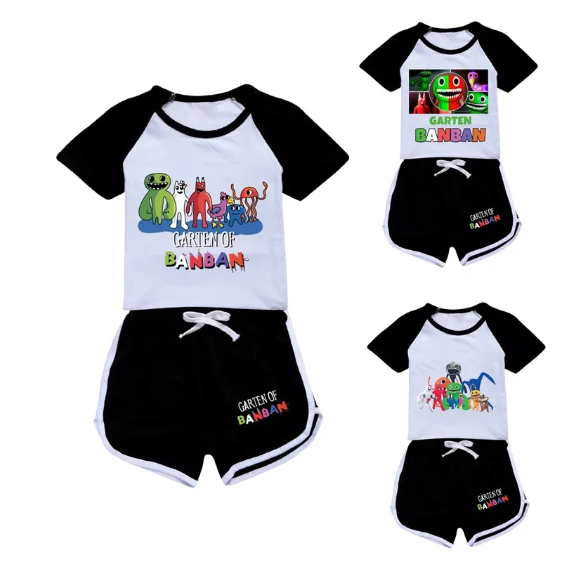 Garden of Banban Pajamas Set Summer Children Short Sleeve TShirt Sleepwear Pyjamas Cartoon Garden of Ban Baby Clothing Sportwear