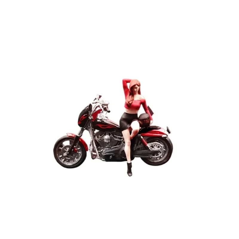 

Simulation model of locomotive girl resin doll set