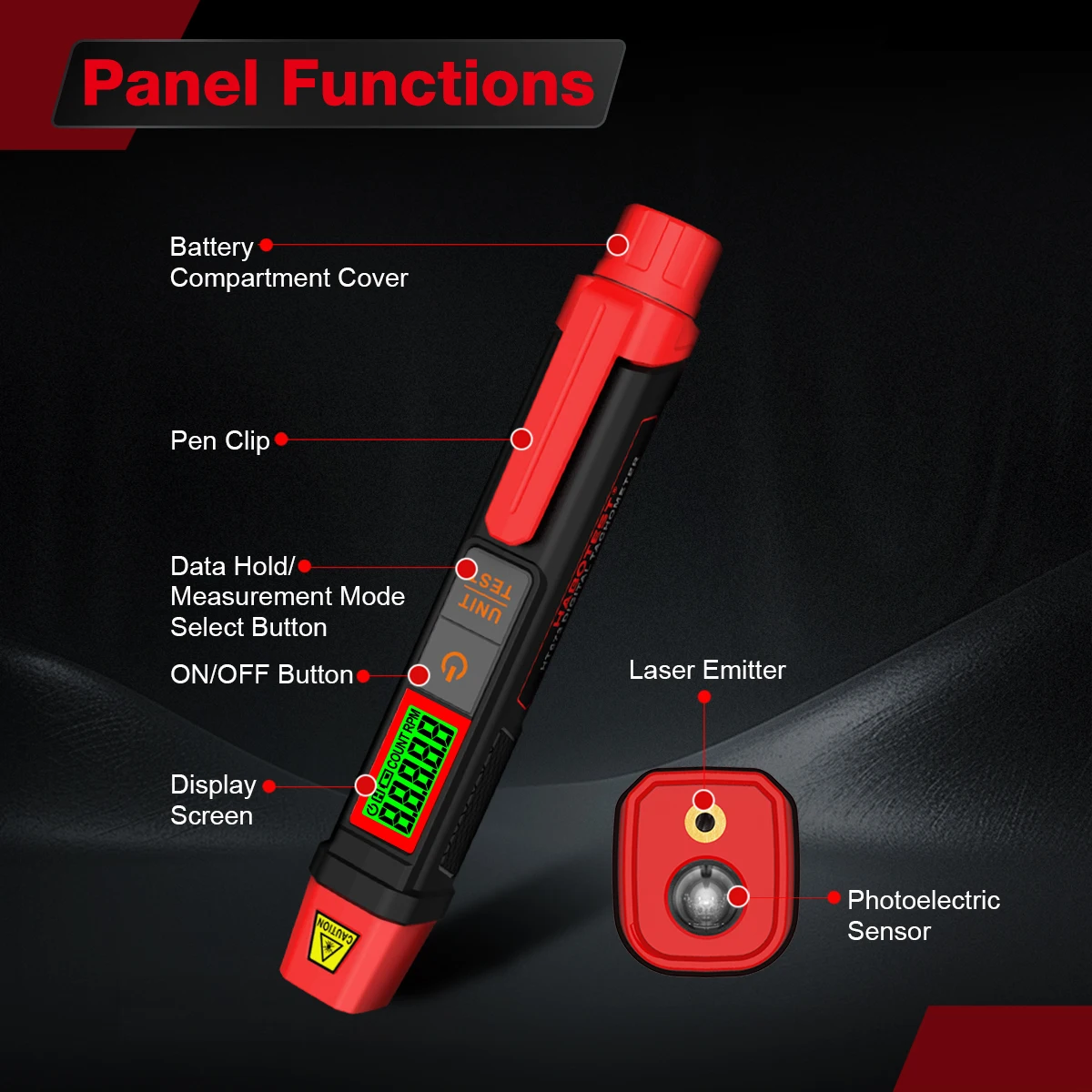 HABOTEST HT-673 고정밀 펜 레이저 타코미터 - Tachometer Digital Laser Rpm 리뷰 및 가격