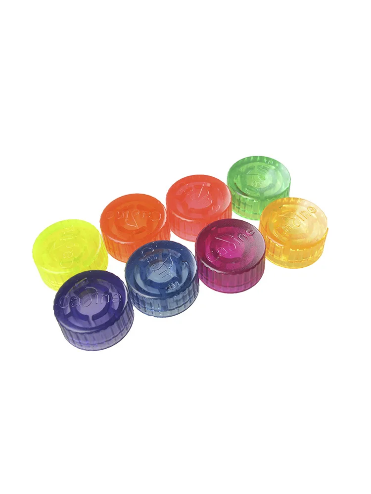 Kaline p04 8pcs E-Gitarren-Effekt Pedal Fuß Nagel kappe Verstärker Bonbon Farbe Fuß schalter Topper Knopf Teile & Zubehör
