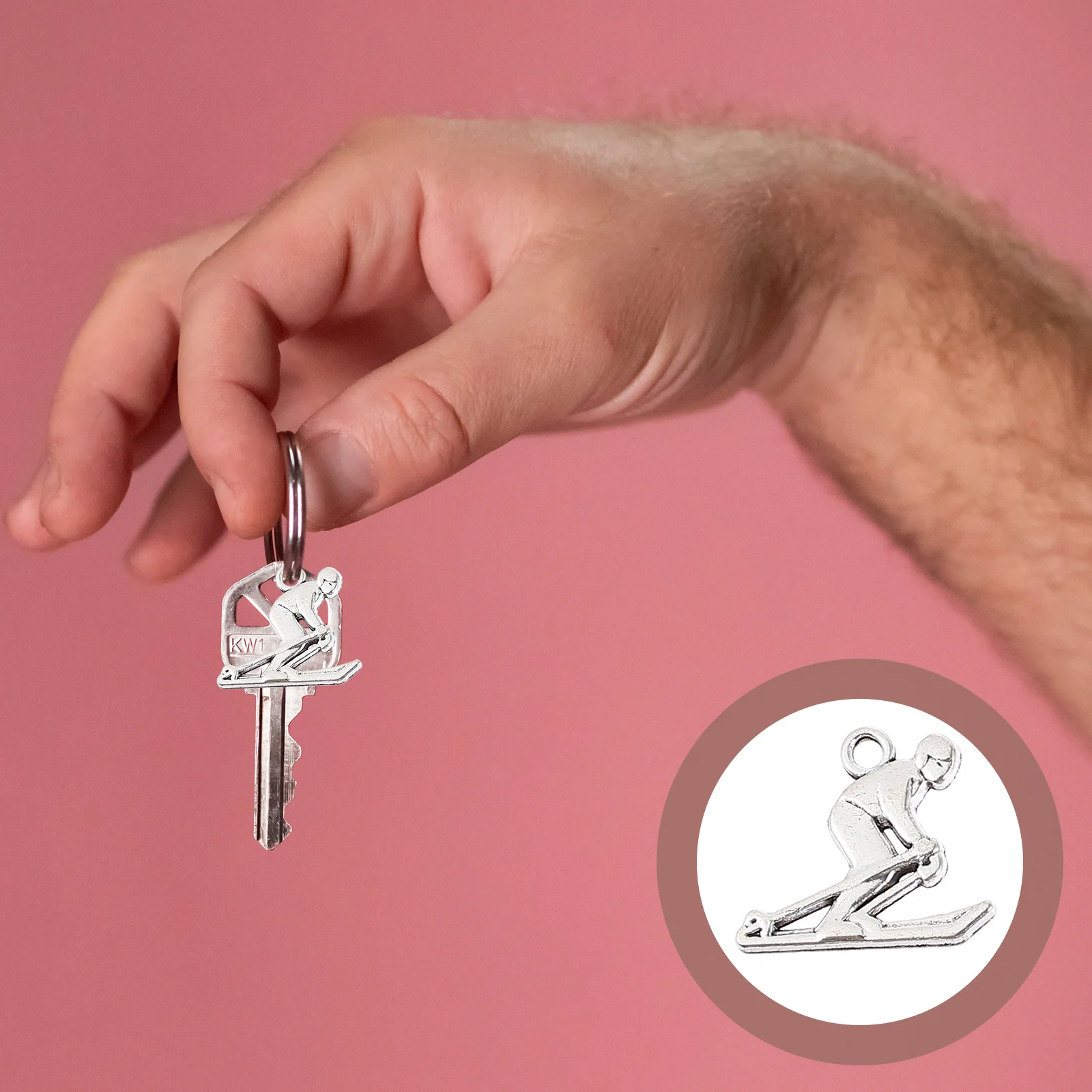 

20 шт., лыжные подвески для изготовления ювелирных изделий, аксессуары для ключей, креативный подарок для зимних видов спорта, ювелирные изделия, подвески, браслет, серьги, ожерелье