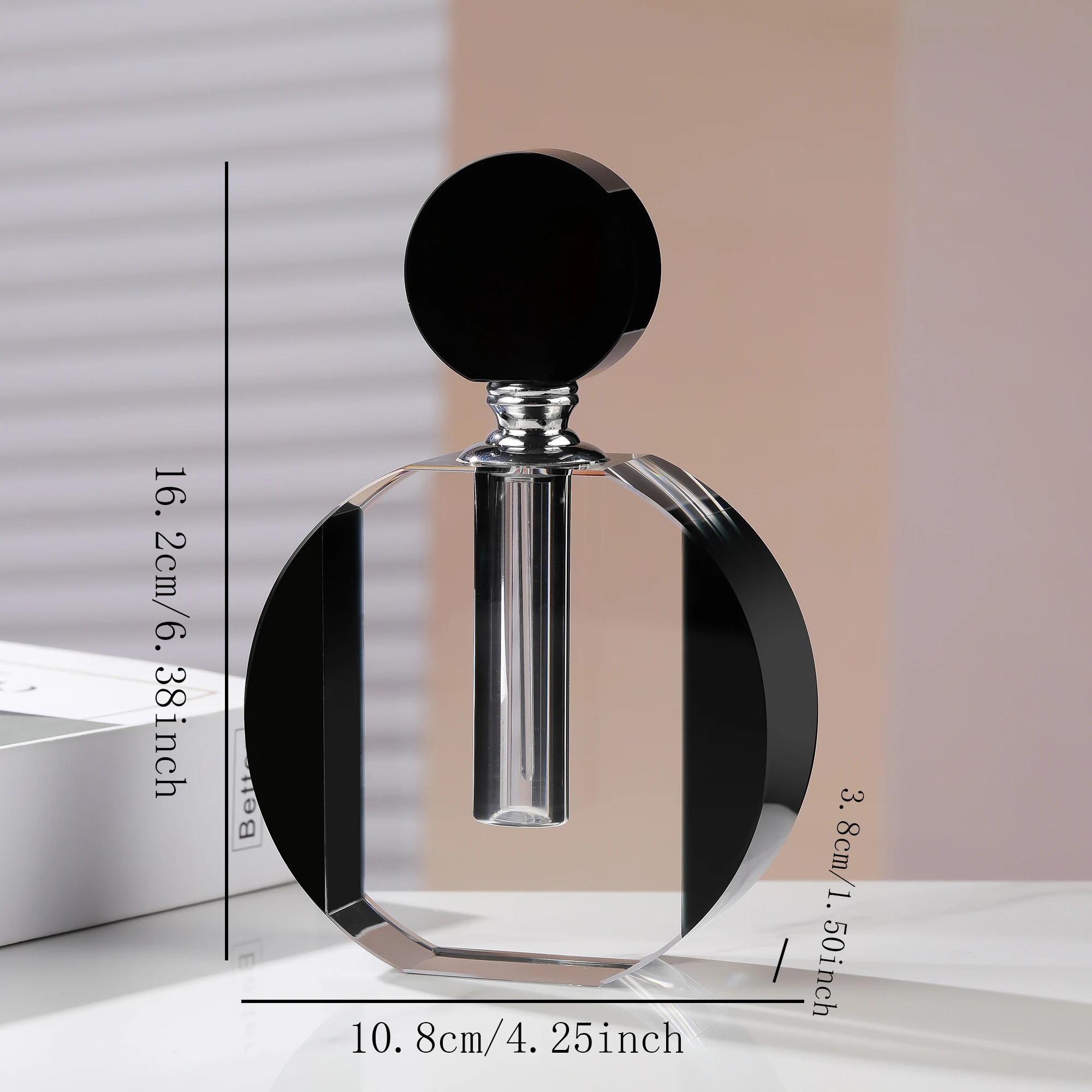 Crystal Black and White Perfume Bottle Crystal Perfume Bottles With Glass Rod Home Decoration Perfume Bottle decor 15ml-20ml