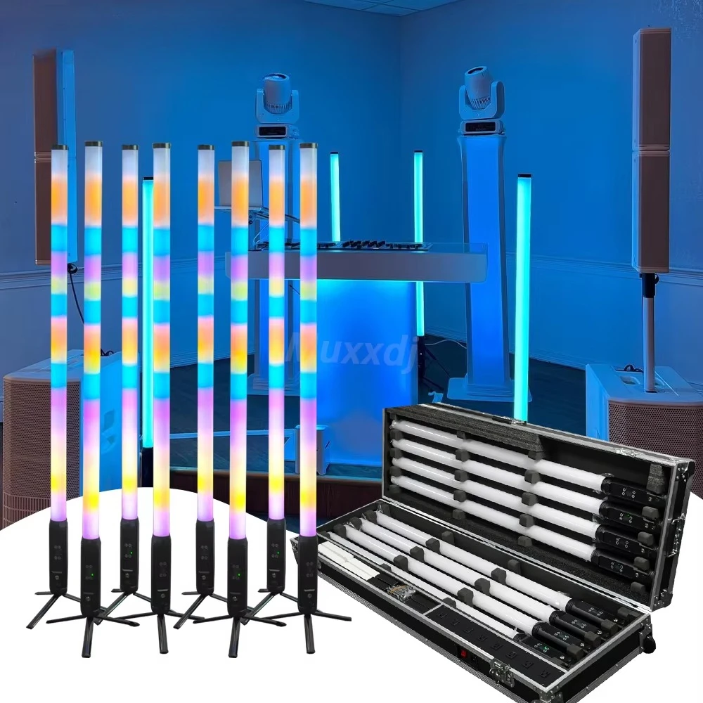 Professional Dj Lights Wireless Battery 360 Pixel LED Tube Uplights DMX RGBWA WiFi Remote Waterproof Sticks Light for Wedding