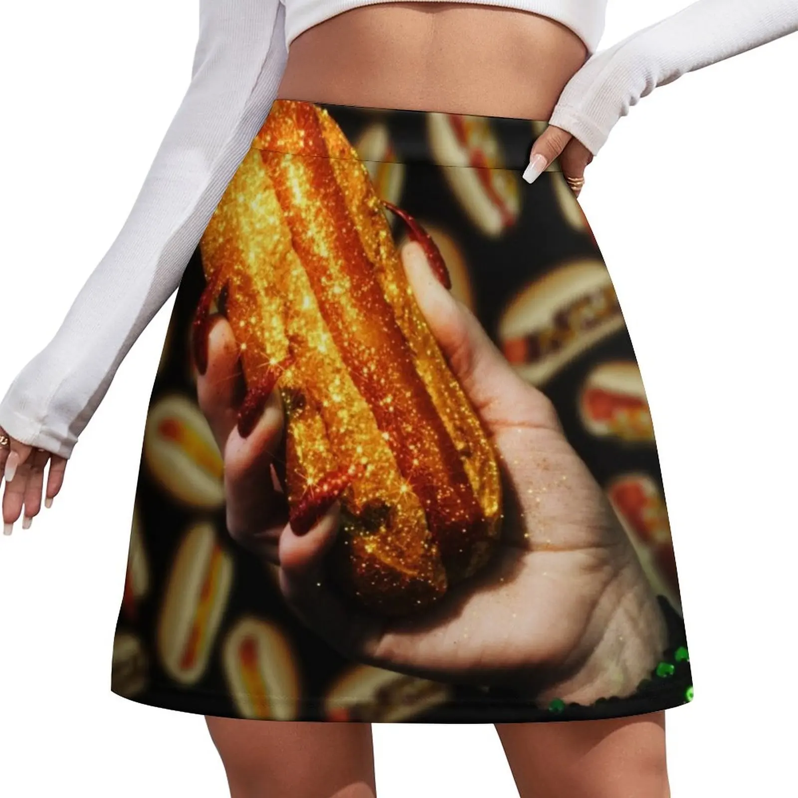 

Glitter Hot Dog Mini Skirt dress women summer clothes women's clothing summer 2026 novelties korean summer clothes Mini Skirt