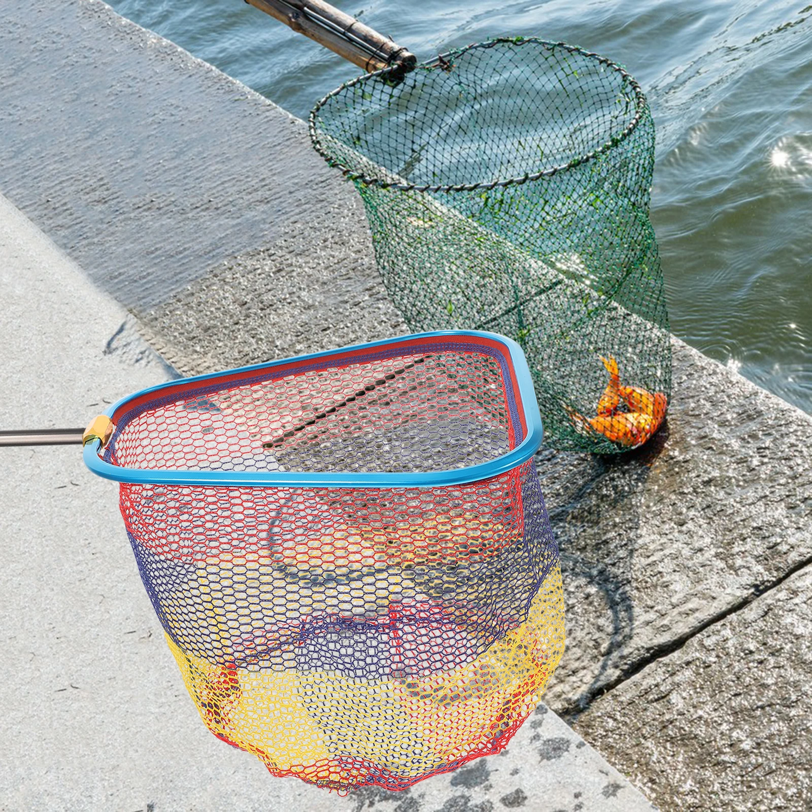 

Aluminum Alloy Nano Fishing Net Large Capacity Durable Mesh Easy Release Catch Freshwater Outdoor Travel Boat Stream Sea Camping