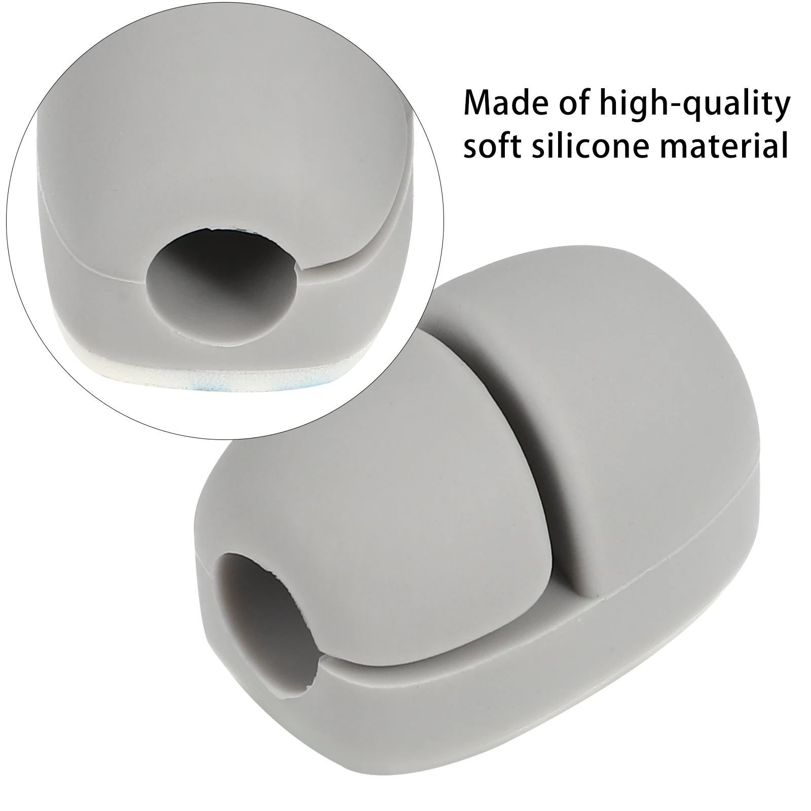 

Management Cable Manager Wire Clips Clamp Holder Grey Silica Gel Desk Organizer