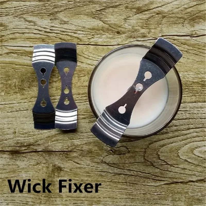 Fijador de mecha de vela DIY, fijador de mecha de vela perfumada hecha a mano, Clip de mecha de vela de taza, herramienta de bricolaje de vela, soporte de mecha de tres agujeros