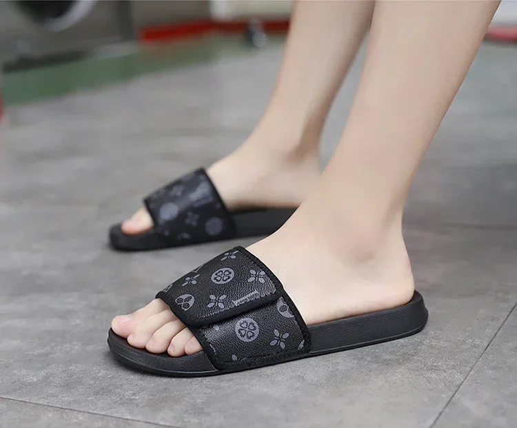 Herren-Sandalen aus echtem Leder, bequeme Herren-Hausschuhe, Herren-Sommerschuhe im Angebot, echte Herren-Hausschuhe, Flip-Flops, Slides – Detail 15