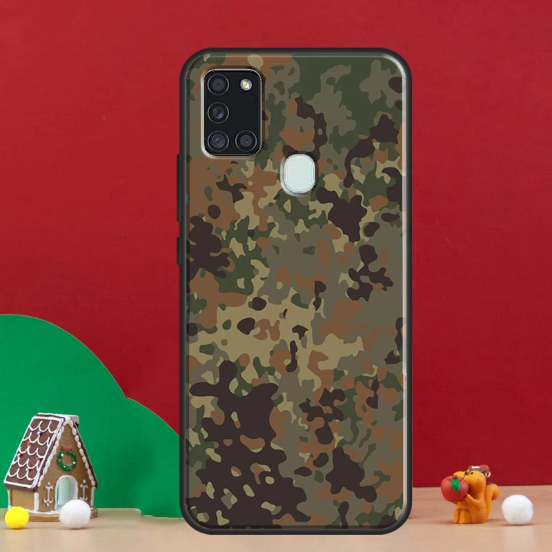 Flecktarn Camouflage Camo For Samsung Galaxy A54 A34 A14 A52S A12 A22 A32 A52 A13 A53 A73 A50 A51 A71 Phone Case