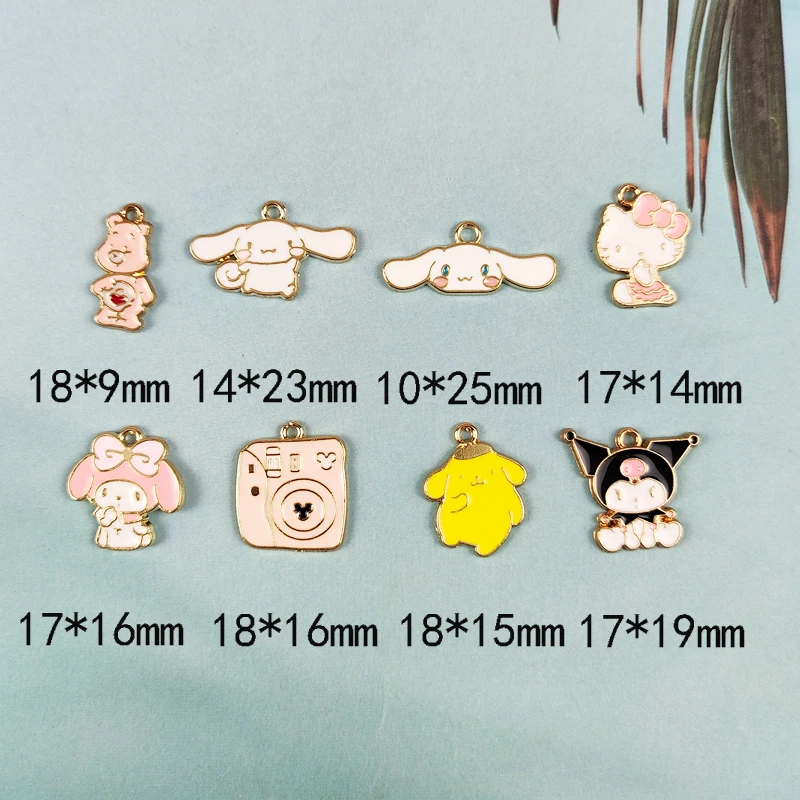 10pcs Alloy Drip Oil Charm Cartoon Anime Enamel Charms Cute Earring DIY Keychain Bracelet Pendant Jewelry Accessories for Making