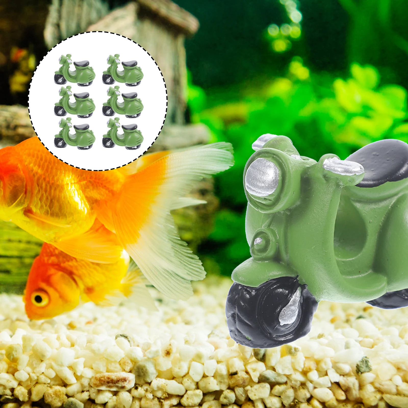 

Miniature Motorbike naments Decorative Aquarium Resin Fish Tank Supplies Durable Desktop Motorcycle Decorations Aquarium Decor