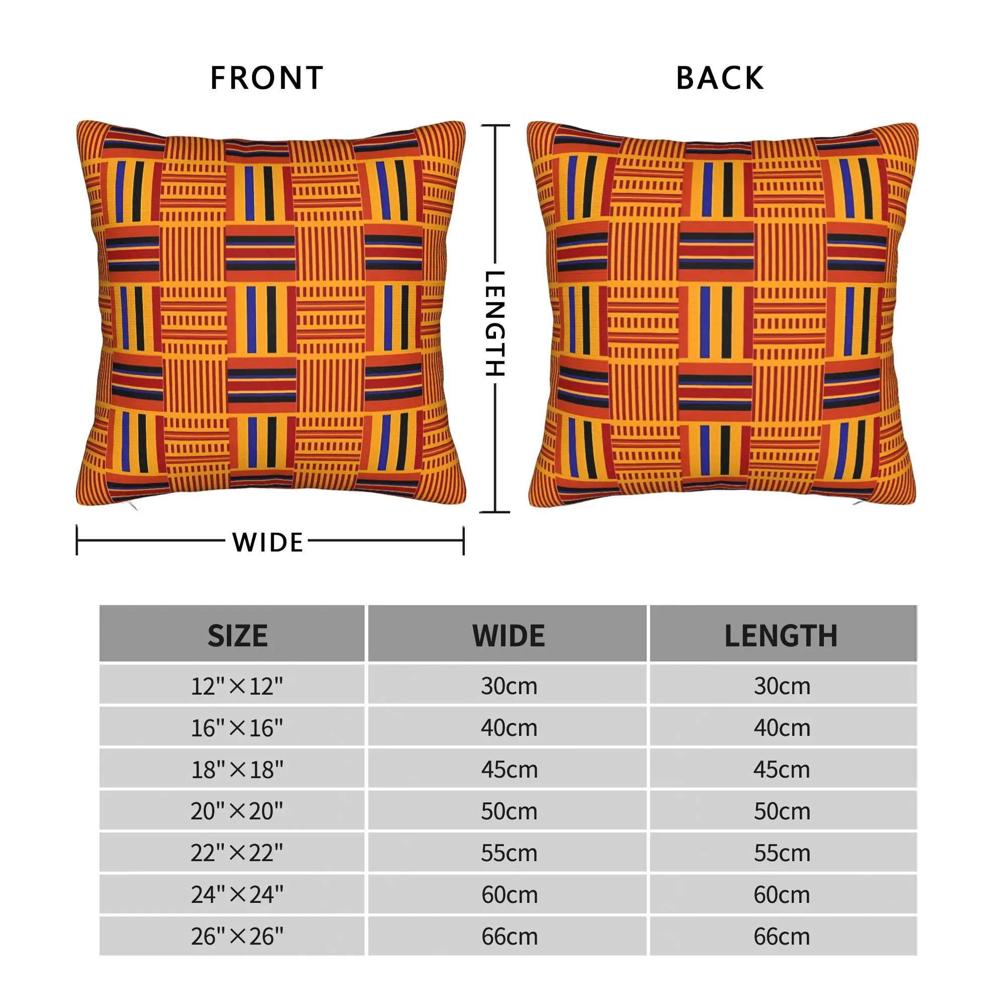 African Pattern Authentic Kente Cloth Pillowcases  Vintage Pillow Case For Living Room Chair Print Pillow Cover