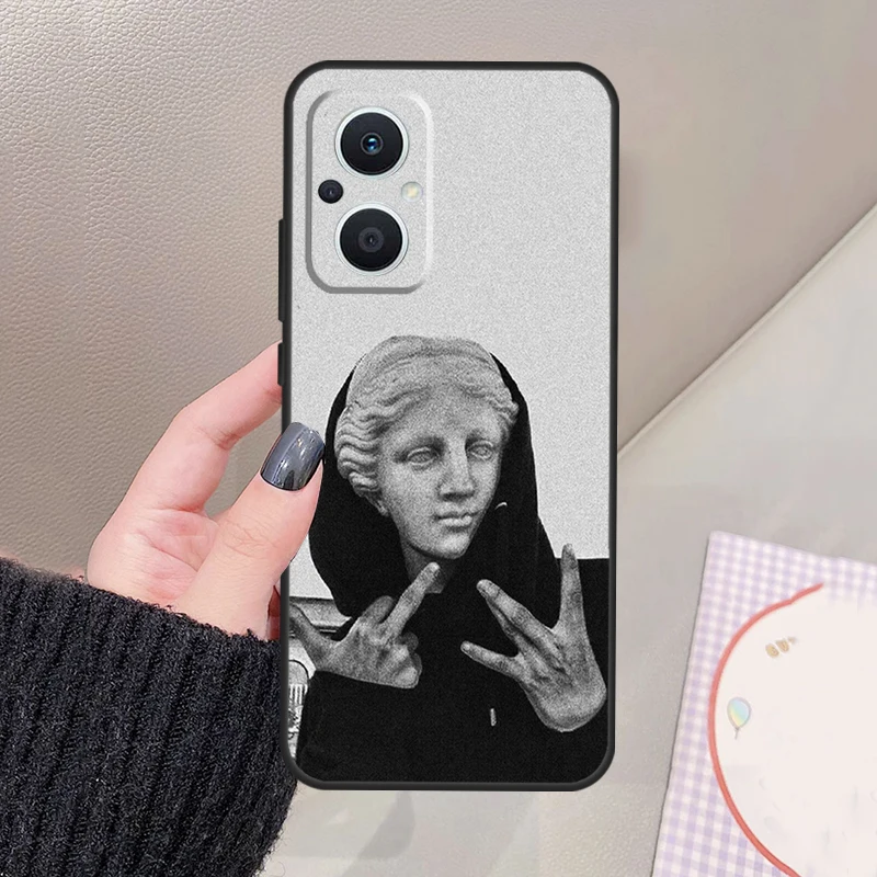 Greek Statue Wearing Hoodie Case For OPPO Reno 7 8 6 Lite 2Z 3 4 5 Z 8T OPPO Find X6 Pro X3 Lite X2 Neo X5 Pro Cover