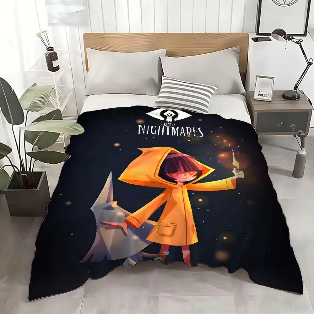 

Плед L-Little Nightmares: уютный, мягкий, фланелевый, легкий, приятный для кожи, для дивана, кровати, офиса и путешествий