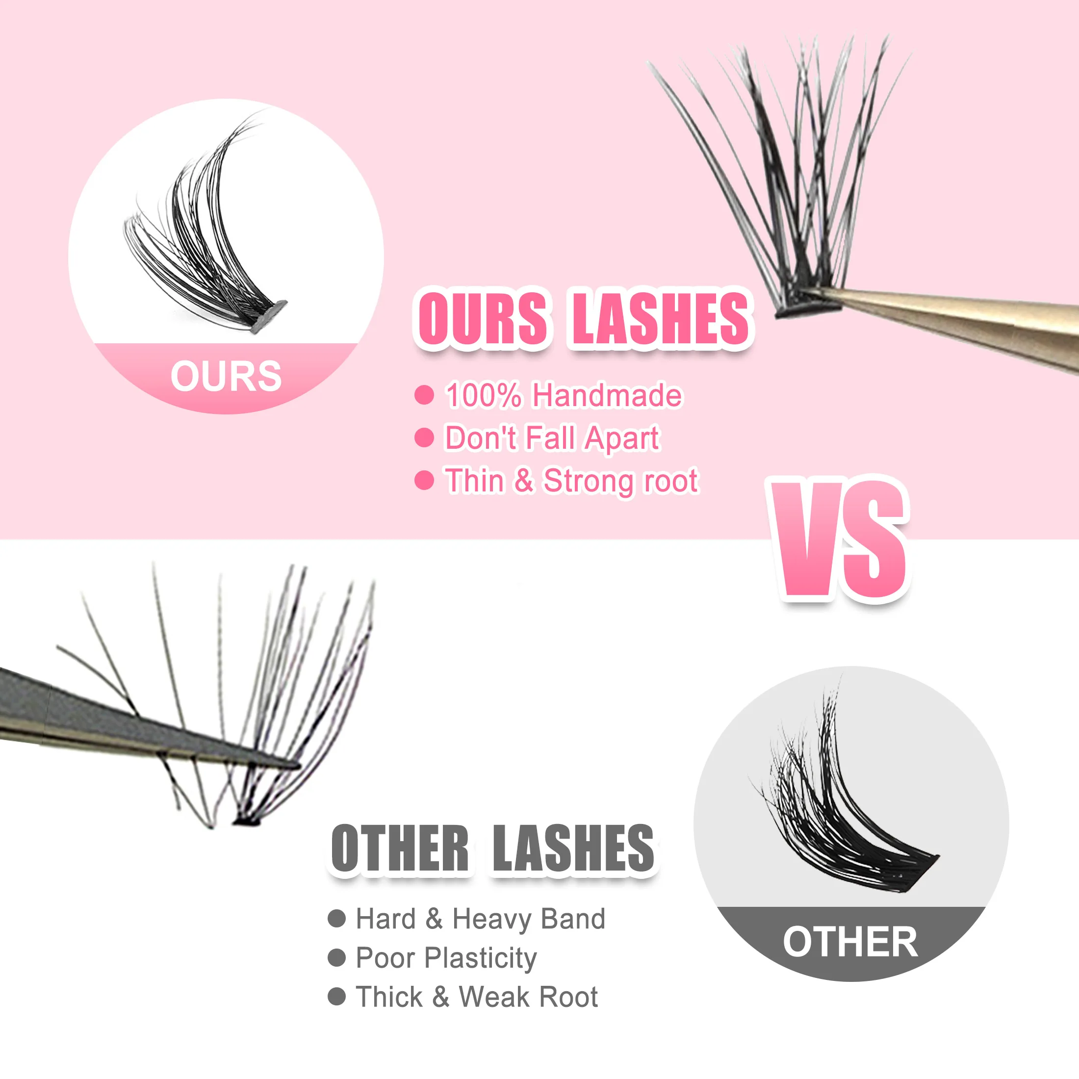 200 クラスターセグメントまつげ、D8-16MIX、 304050 D、パーティーメイクに最適、まつげ接着剤とピンセットが含まれています。