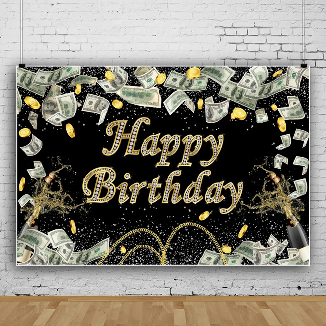 大人と子供のための誕生日の背景,お金,お金,ビール,カスタム名,写真の背景,ケーキテーブルの装飾,バナー,パーティー