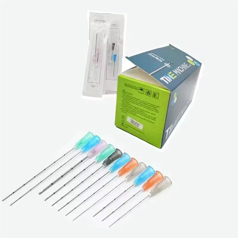 50PCS 100mm Disposable Blunt Needle Tattoo Body Piercing Needles Set 18G-30G Blunt-Tip Cannula Medical & Aesthetic Use