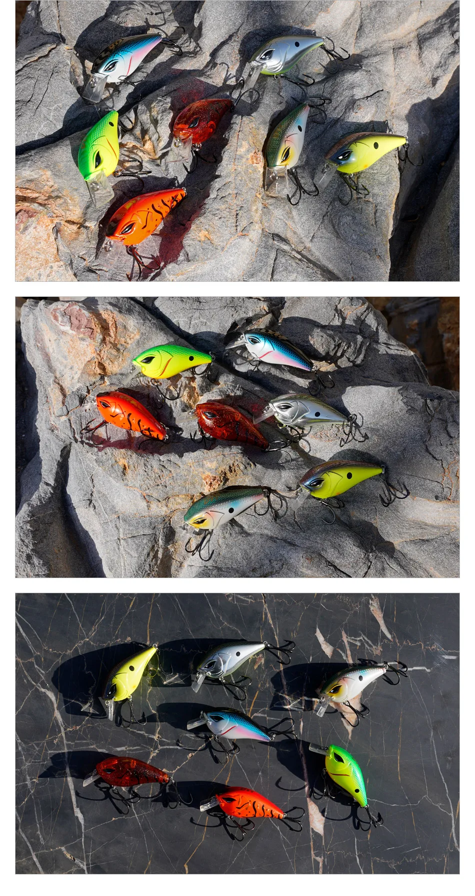 DYY 60 mm 12 g flacher Squarebill-Kurbelköder, Minnow-Angelköder, schwimmender Wobbler, künstlicher harter Köder für Barschforellen-Angelköder – Detail 9