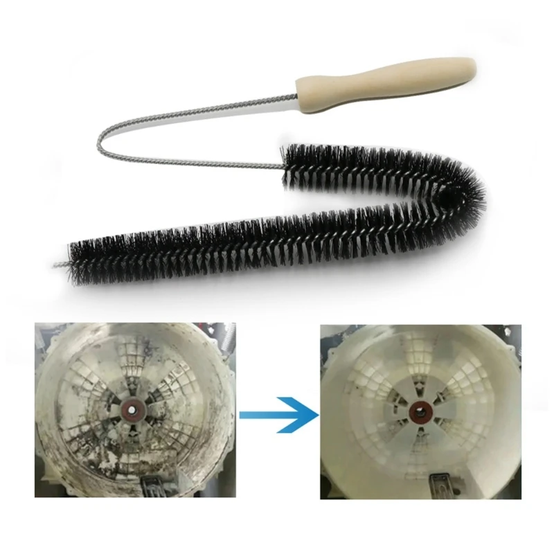 Handle Long Cleaning Brush Water Pipe Drainage Dredge Tool Flexible Cleaner Brush Radiator Duster Long-haired Clean B95B