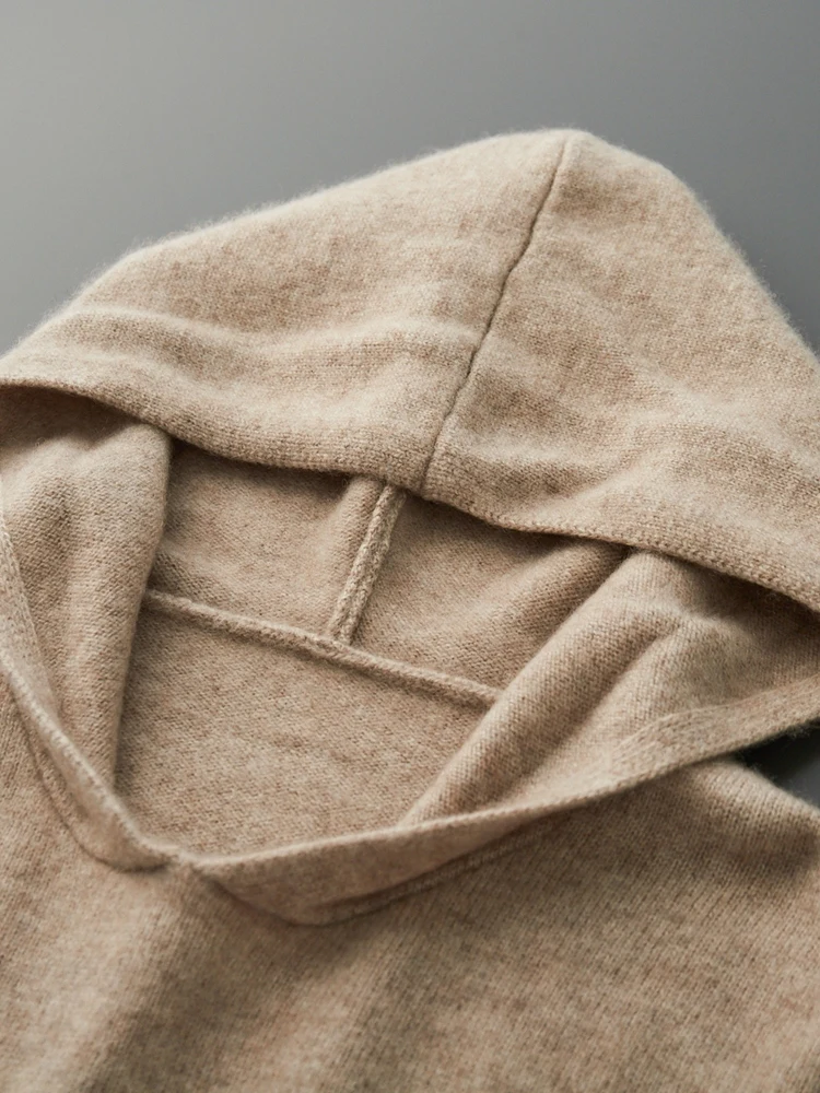 

Мужской кашемировый пуловер с капюшоном Choice: базовый повседневный свитер из 100% кашемира, мягкий, однотонный, осенне-зимний, модный топ