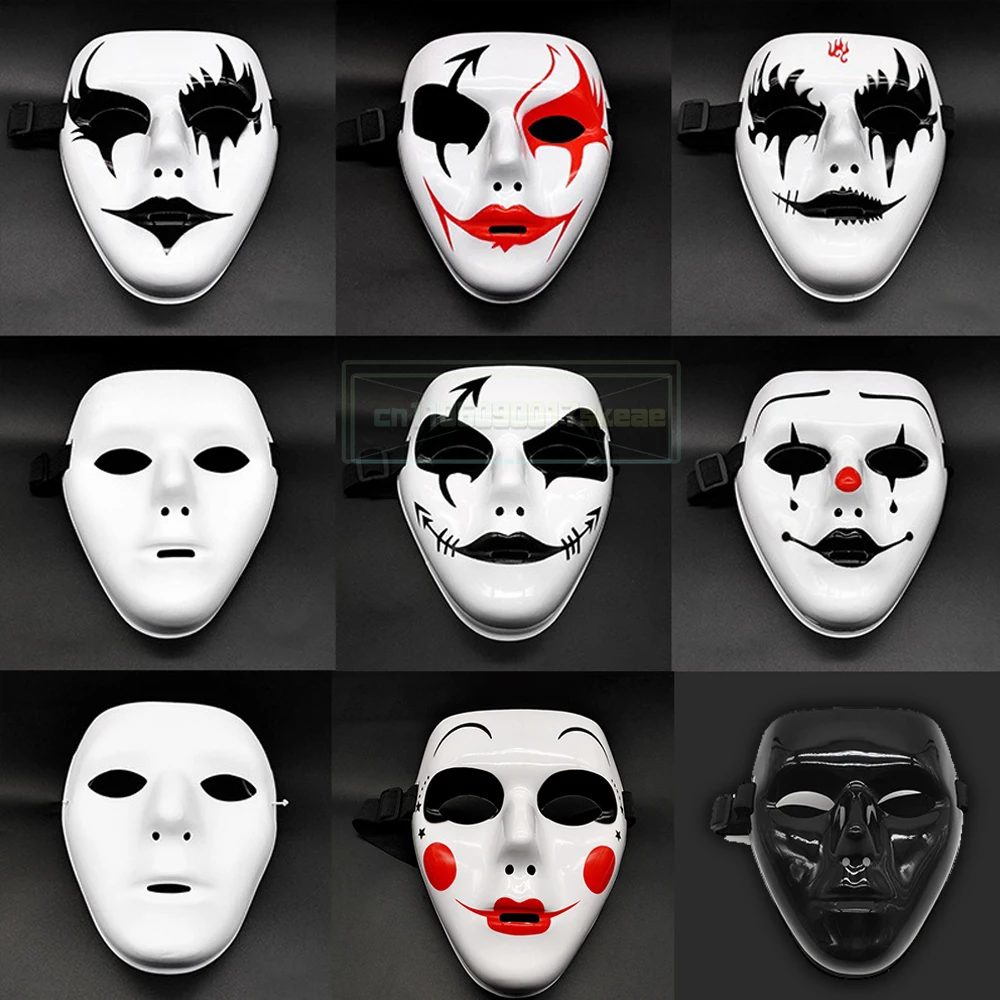 Hombres Mujeres Hip Hop Máscara para adultos Fantasma Adulto Máscara de terror Accesorios de Halloween Accesorios de disfraces Máscara facial completa