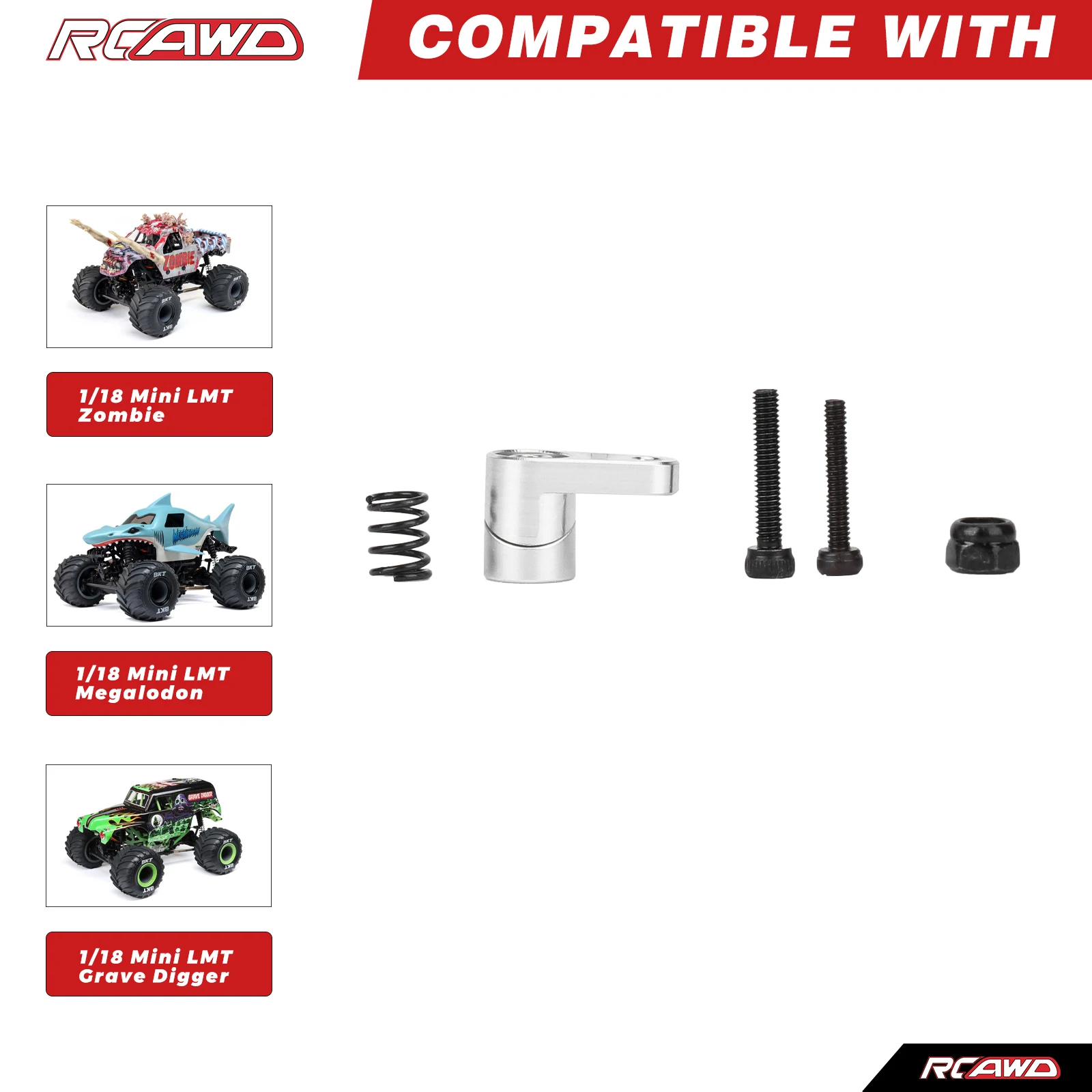 

RCAWD 20T Servo Saver Arm Set for Losi 1/18 Mini LMT LOS01026T1 LOS01026T2 LOS01026T3 LOS01026T4 Servo Arm Upgrades Parts