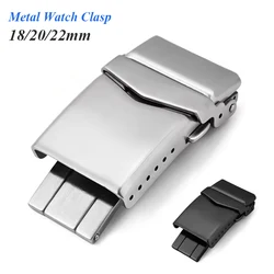 18mm 20mm 22mm Watch Clasp Solid Stainless Steel Folding Buckle Men Women Watch Buckle for Silicone Strap Metal Strap Accessory