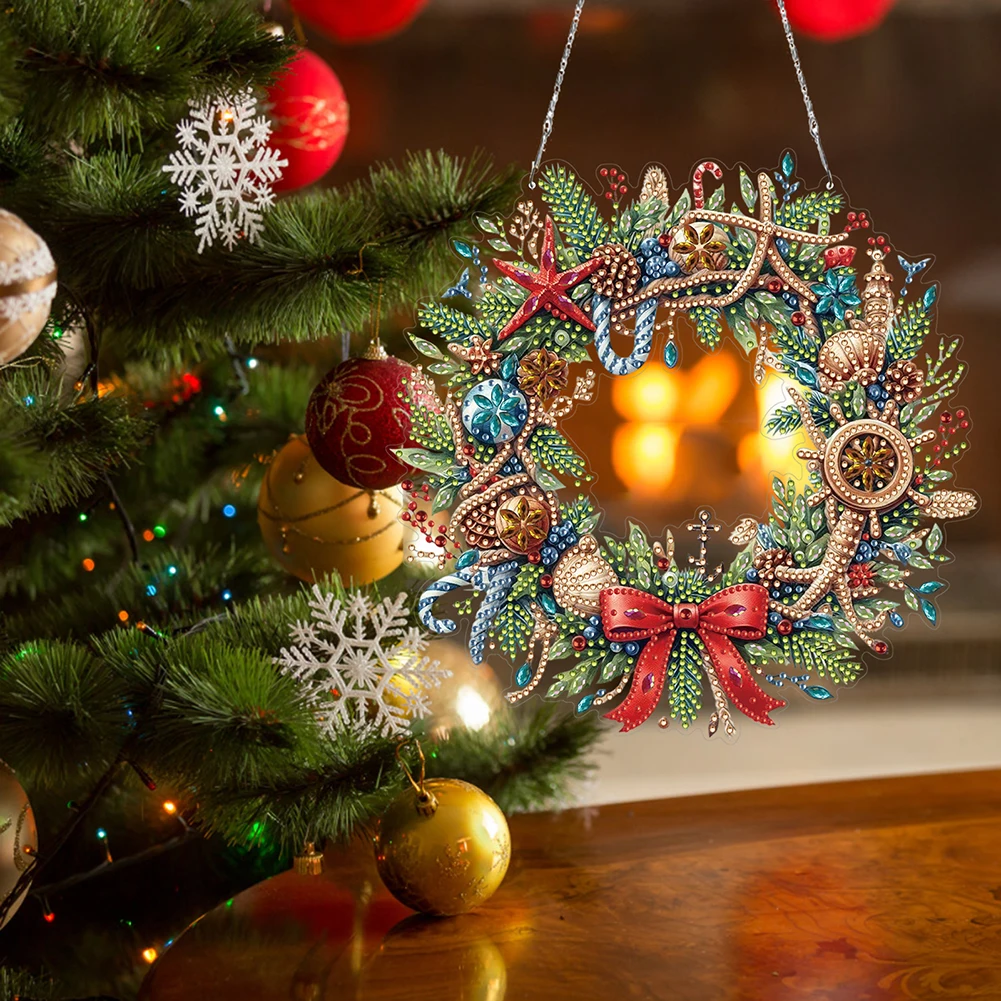 حجر الراين الماس الفن نافذة المعلقات عيد الميلاد موضوع 2D/مسطحة DIY الماس اللوحة مجموعة شكل خاص لوحة على الحائط لتزيين المنزل الحرف #4