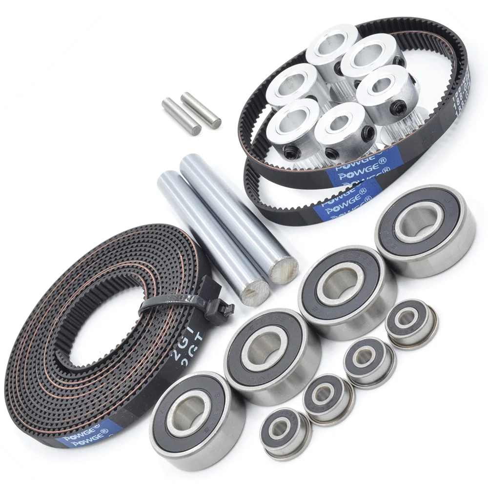 POWGE kevinakasam GT 2GT Timing Belt Pulley shaft Bearing Motion kit for Driven Z Ender 3/Pro/V2 Pro CR10 i3 Creality 3D printer