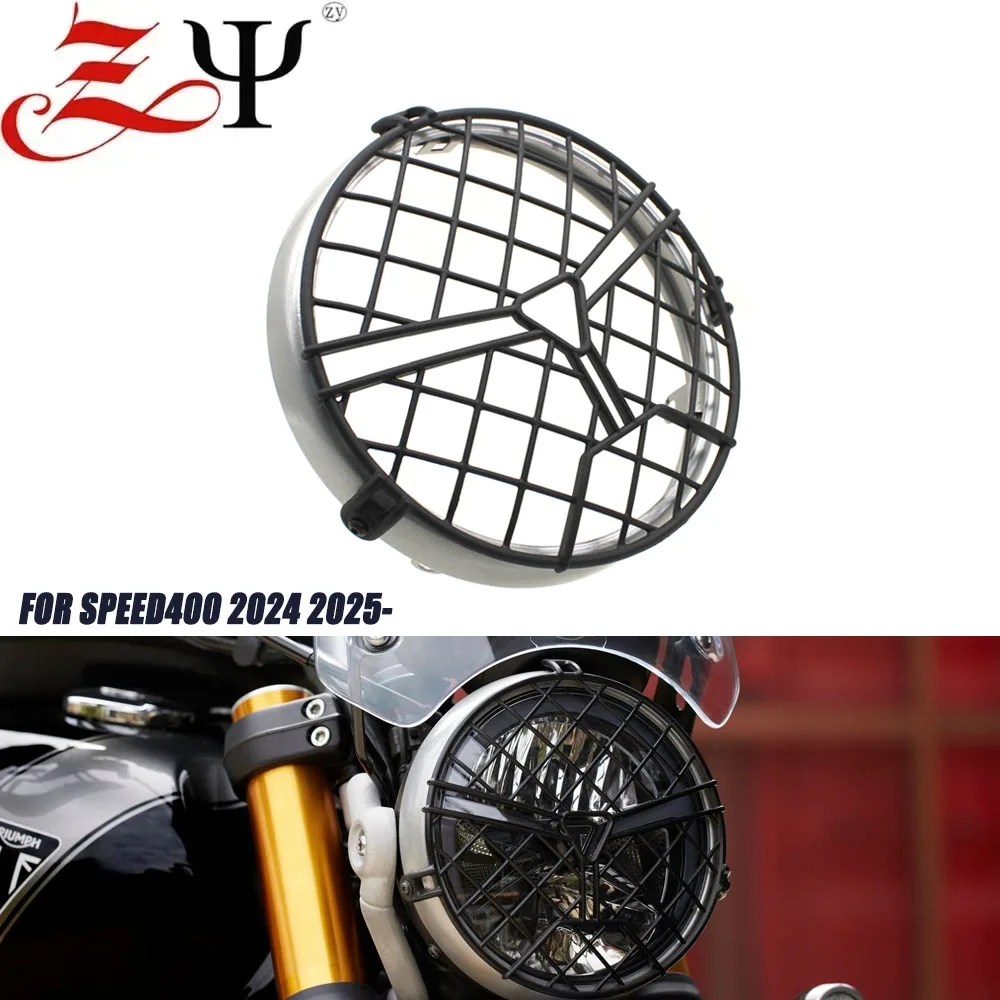 

Motocycle Accessories For Speed 400 Speed400 2023 2024 2025- Headlight Protection Cover Guard Grille Protector