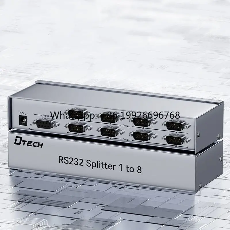 DT-5048 1 in 8 Out RS232 DB9 Serial Converter Splitter 1 to 8