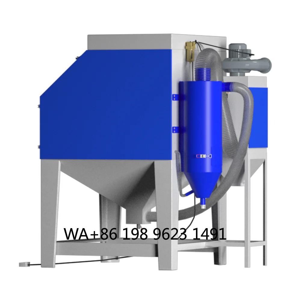 High Efficiency Dry Sandblasting Cabinet 550W-750W Cyclone Separation Industrial Surface Treatment Cleaner