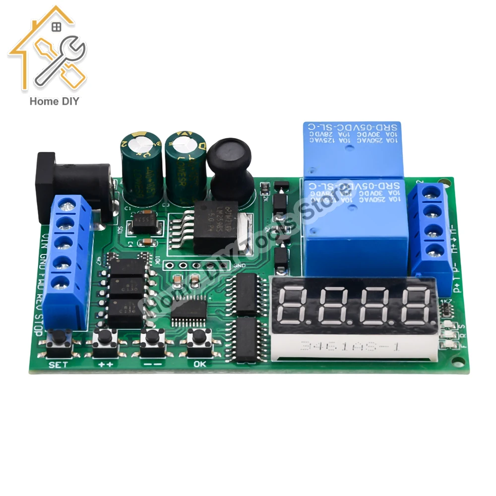 DC5-24V Motor Controller Module Board Motor Forward Reverse Controller Electronic Timing Delay Time Cycles Relay IO53A02