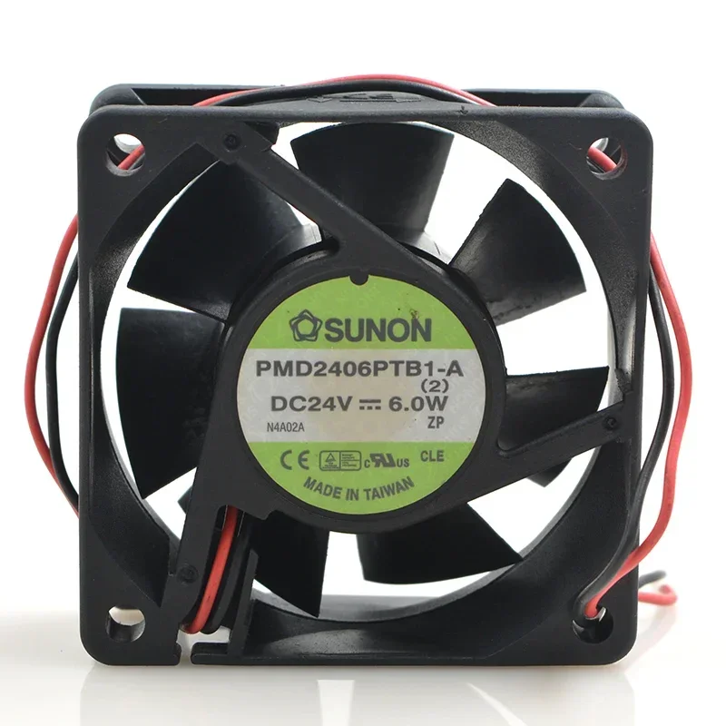 SUNON PMD2406PTB1-A (2) DC 24V 6.0W 60x60x25mm 2-Wire Server Cooling Fan