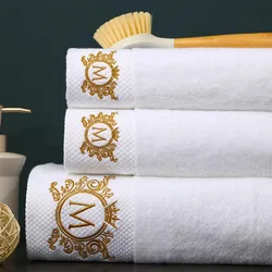 AHSNME Custom Embroidery LOGO Bath Towel Pure Cotton Salon Towel Personalised Home Soft Towel Gift Towels Hotel High Quality