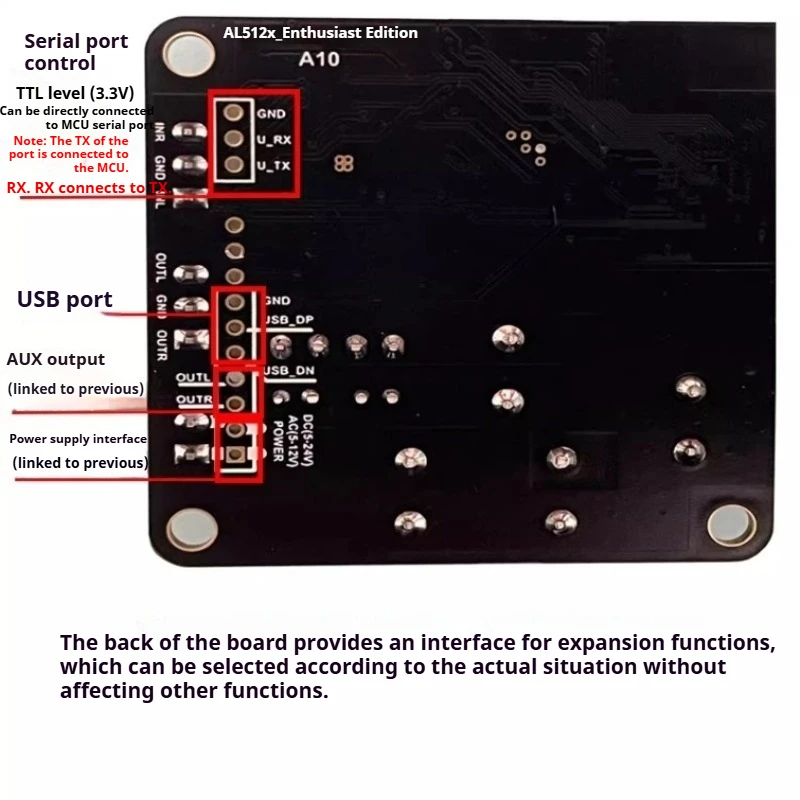QCC5125 Lossless Bluetooth LDAC ES9039 DAC Decoding HIFI Serial Port Control of Volume