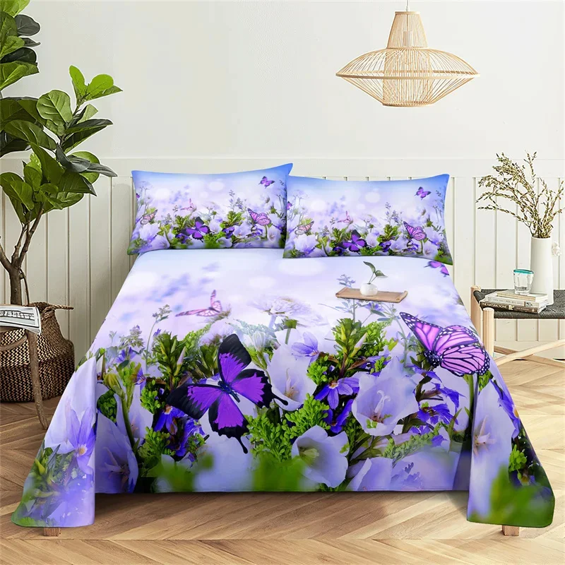 

Eagle 0.9/1.2/1.5/1.8/2.0m Flower Queen Sheet Set Flat Sheet Bed Sheets and Pillowcases Bedroom Bed Sheet Set Bedding Set