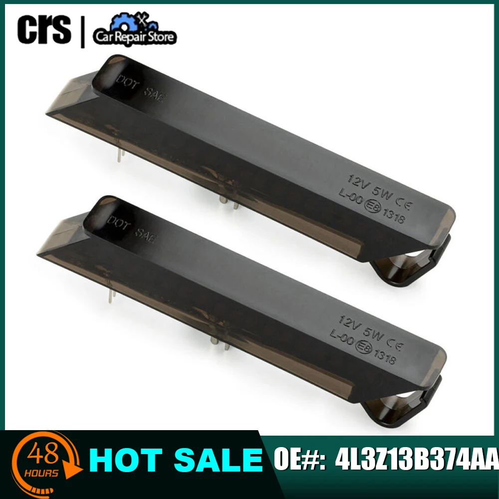 2Pcs Light Sequential Mirror Lamp 4L3Z13B374AA 4L3Z13B375AA Ford F-150 Raptor Expedition 1997-2007 Lincoln Mark LT 2006-2008