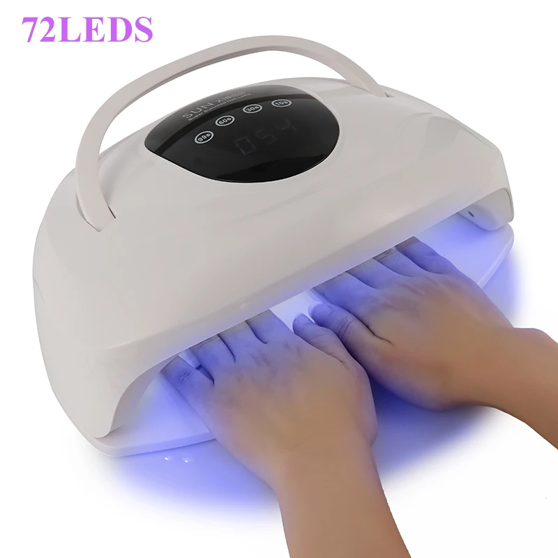 72LEDS Lampa UV LED do paznokci do utwardzania paznokci Lakier żelowy Ekran dotykowy Suszarka do paznokci do podwójnych rąk Profesjonalne narzędzia do manicure