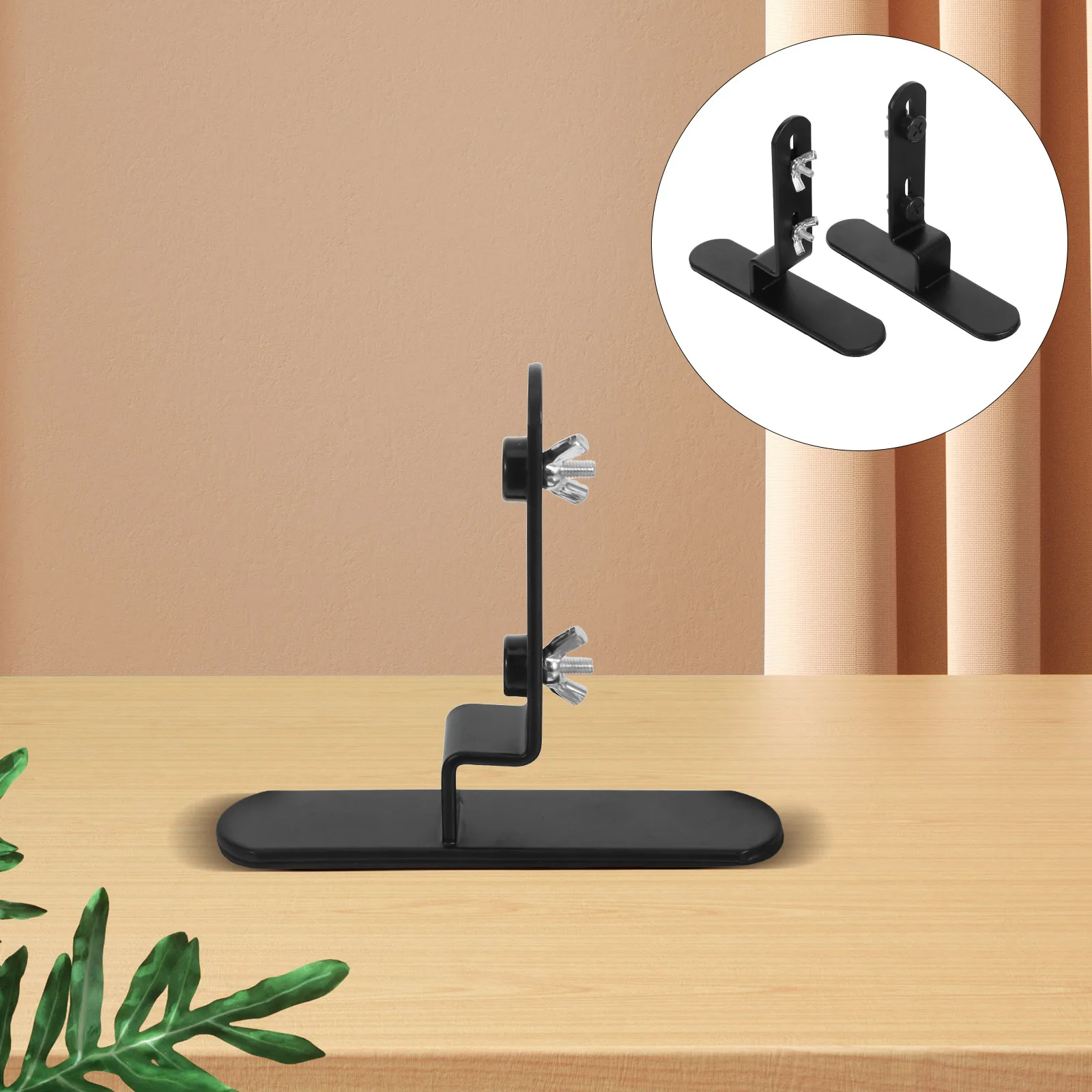 

2 Pcs Perfboard Brackets Desktop Clamp Pegboard Mount Stand Metal Countertop Support Frame Floating Fold
