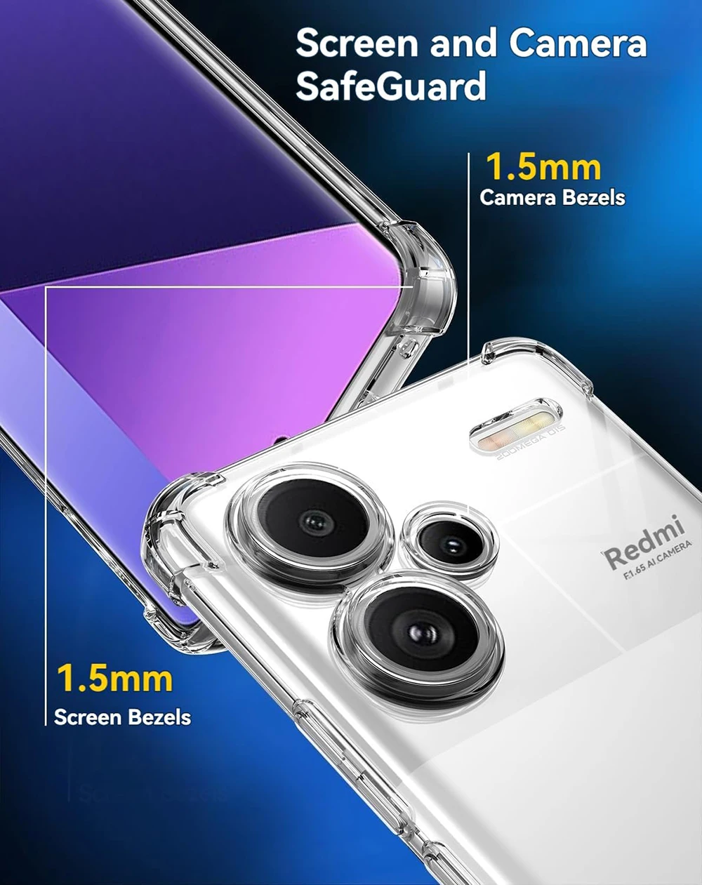 Luxury Shockproof Silicone Soft Case For Xiaomi Redmi Note 13 12 11 11S 11T Pro Plus Pro+ 12C 13C 4G 5G Clear Thin Cover Shell image 2
