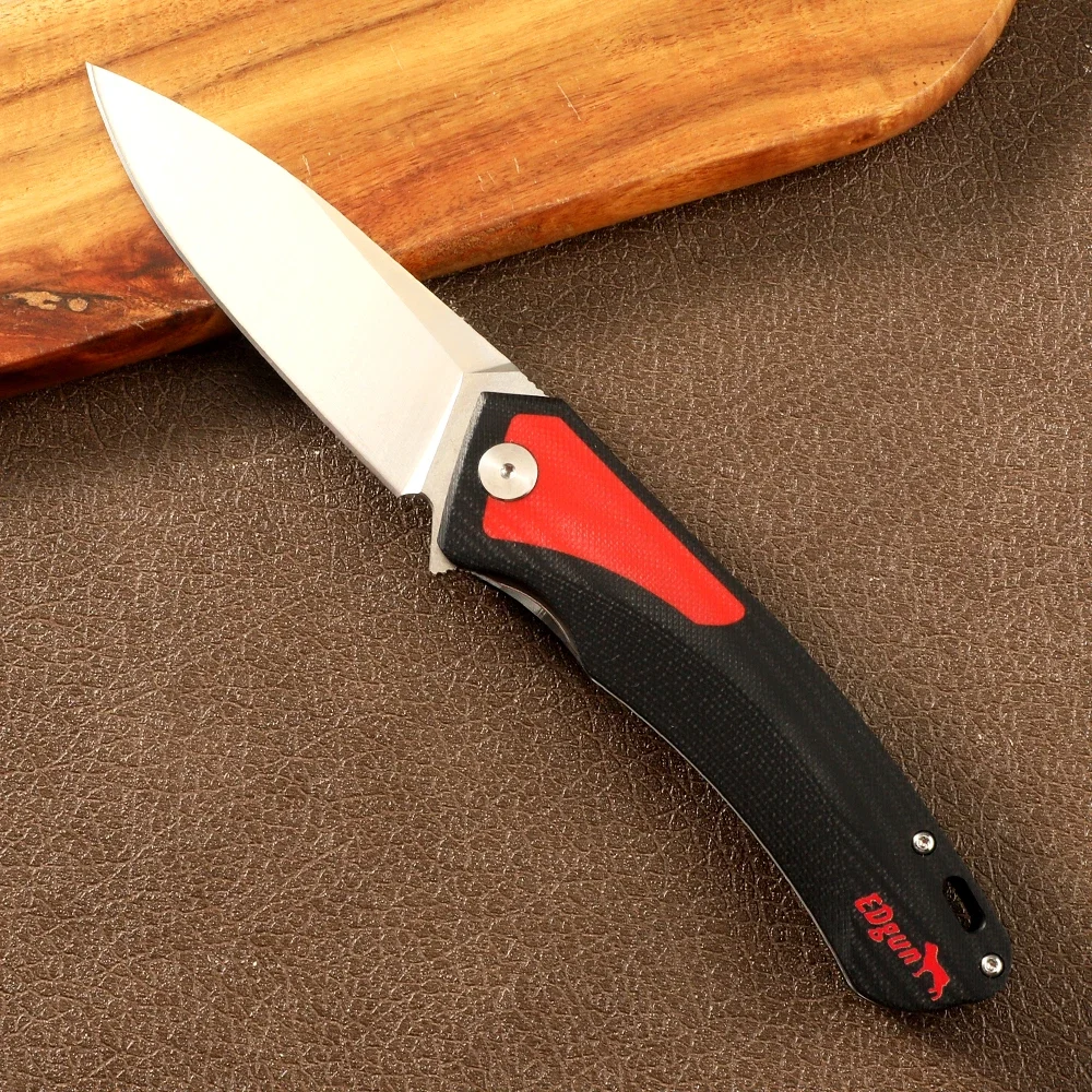 

Pocket Folding Knife D2 Steel Blade G10 Handle Camping Outdoor Adventure Portable Sharp Hunting EDC Hiking Defense Tool